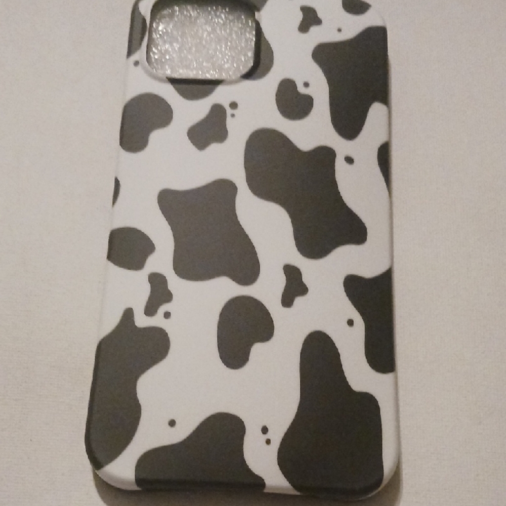 Cow Print Phone Case - Black and White